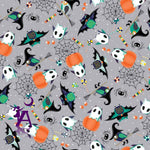 Shannon Fabrics Fabric 1 yard (36"x60") / Boo Who Steal Designer MINKY Halloween fabric Boo Whoo Digital Cuddle® Steel or Monster Mash