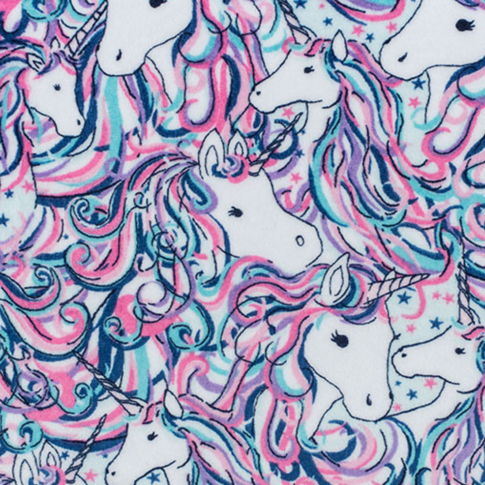 Shannon Fabrics Fabric 1 yard (36"x60") Unicorn Minky Be A Unicorn Cuddle Fuchsia by Shannon Fabrics