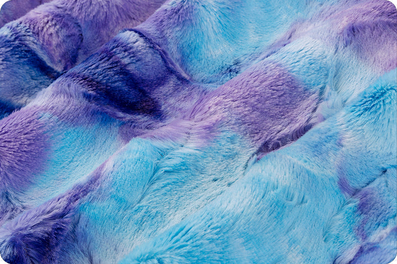 Purple Multi Color Dye Fuzzy Faux Fur Apparel Blanket Crafting Fabric Sold  by the Yard 60 