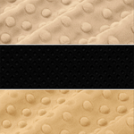 Shannon Fabrics Fabric Black, Camel, and Latte Neutral Dimple Cuddle Minky Embossed Minky Sold in Two Yard Cuts