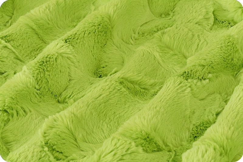 Shannon Fabrics Fabric Luxe Minky Lime Hide -Shannon Fabrics, Minky by the yard, nature fabric, cuddle fabric, baby blanket fabric