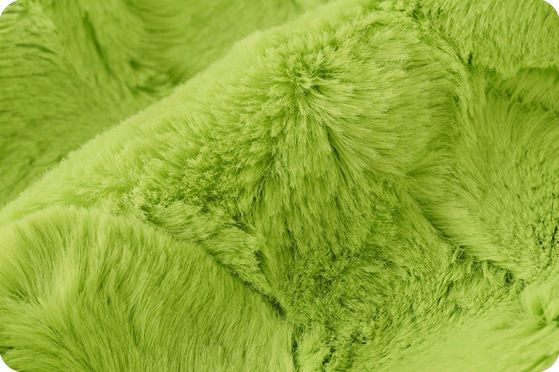 Shannon Fabrics Fabric Luxe Minky Lime Hide -Shannon Fabrics, Minky by the yard, nature fabric, cuddle fabric, baby blanket fabric