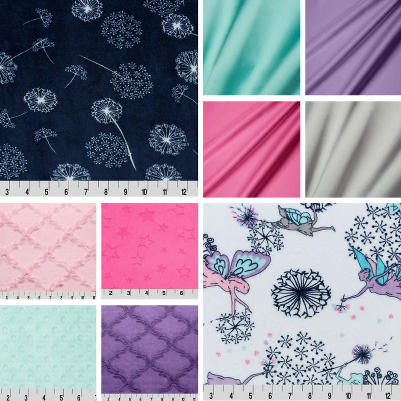 Shannon Fabrics Fabric Shannon Fabrics, Butterfly Wings Cuddle®, Navy Minky, Nature Fabric, Cuddle Fabric, Dandelion Fabric, Cuddle Minky