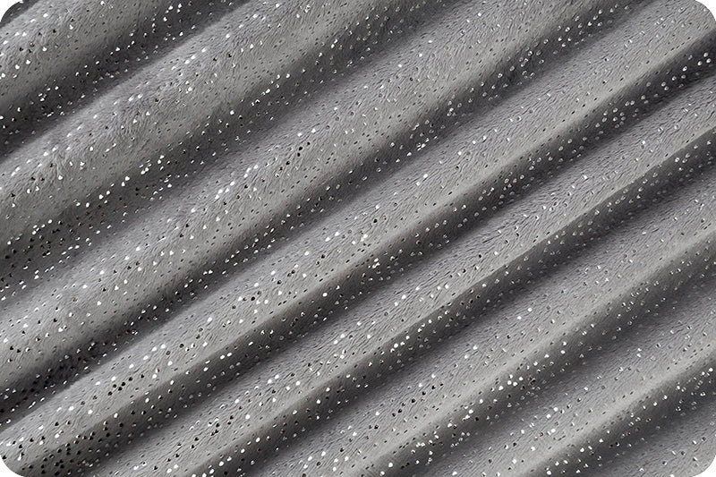 Shannon Fabrics Fabric Sparkle Cuddle® Glitter Graphite and Silver