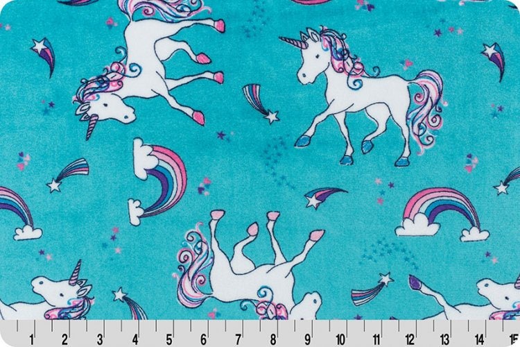 Shannon Fabrics Fabric Unicorn Minky Be A Unicorn Cuddle Fuchsia by Shannon Fabrics