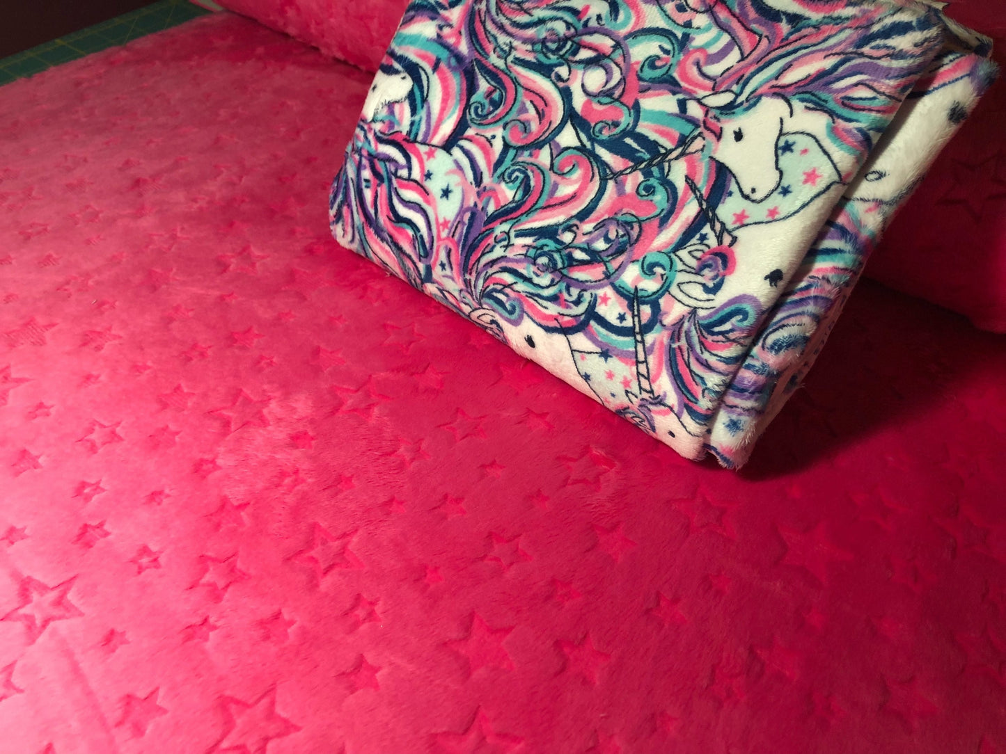 Shannon Fabrics Fabric Unicorn Minky Be A Unicorn Cuddle Fuchsia by Shannon Fabrics