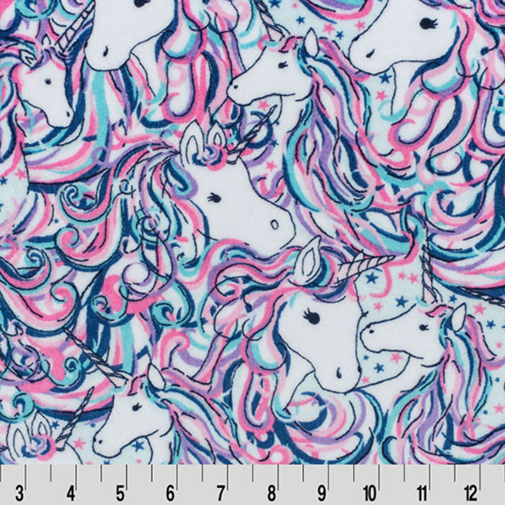 Shannon Fabrics Fabric Unicorn Minky Be A Unicorn Cuddle Fuchsia by Shannon Fabrics