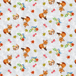 Studio E Auburn Fox Fabric bundle available as FQ, 1/2 yard or 1 yard with 2 panels (8 fabric pieces & 2 panels)
