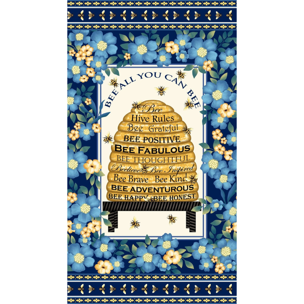 Studio E Fabric Bundle Bee All You Can Be 1 yard Bundled Fabric Collection Panel plus 8 coordinating 1 yard prints