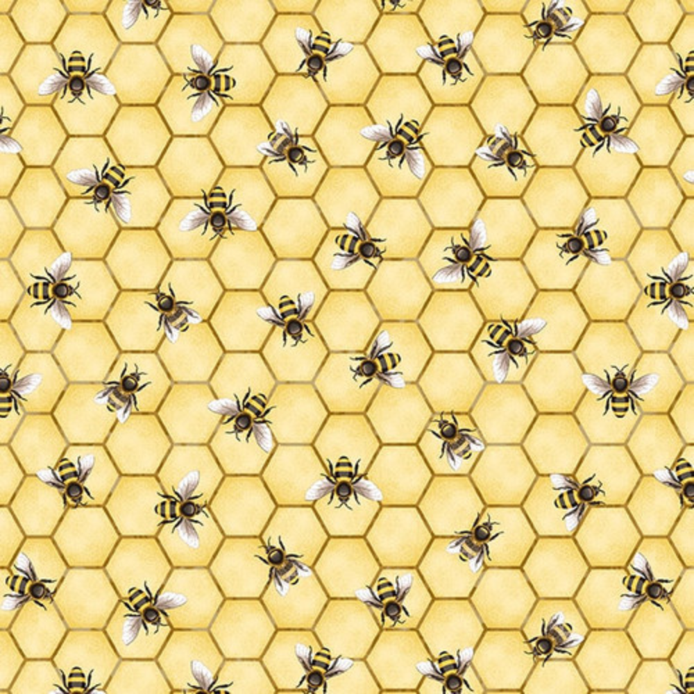 Studio E Fabric Bundle Bee All You Can Be FQ Bundled Fabric Collection Panel plus 8 coordinating FQ prints