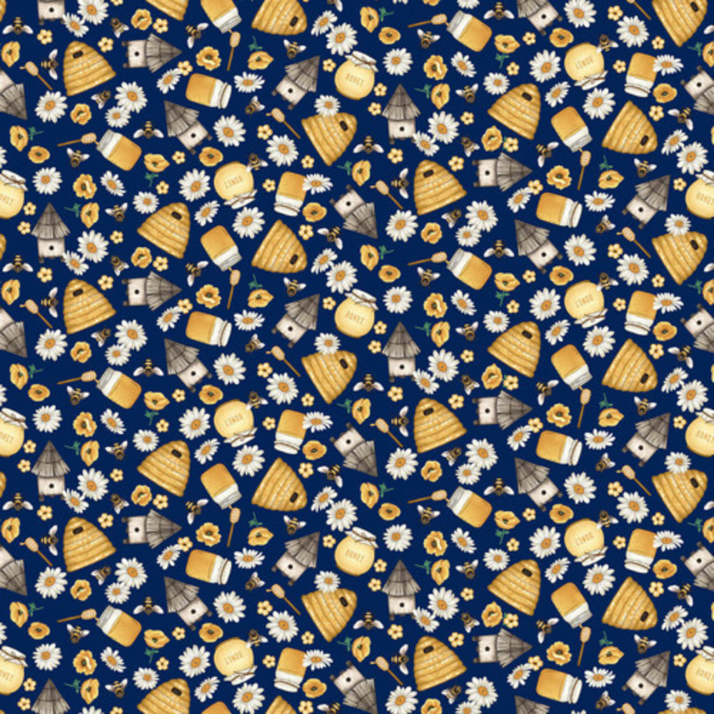 Studio E Fabric Bundle Bee All You Can Be FQ Bundled Fabric Collection Panel plus 8 coordinating FQ prints