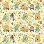 Studio E Fabric Bundle Bee All You Can Be FQ Bundled Fabric Collection Panel plus 8 coordinating FQ prints