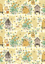Studio E Quilt Kit Kit TOP/Binding ONLY Beginner Quilt Kit Bee All You Can Bee DIY Panel Quilt 50" x 68" approximate finished size