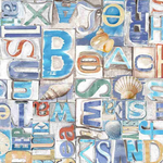 Timeless Treasures Fabric Beach and Nautical FQ Fabric Bundle with Beach Dreams PANEL 9 FQ prints and 1 Panel