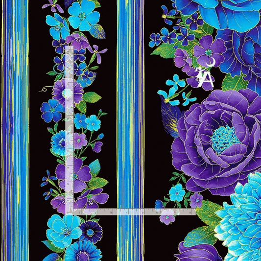 Timeless Treasures Fabric Bundle Fleur Butterflies Utopia by Chong-A-Hwang 1/2 yard Fabric Bundle Butterfly Includes Panel and 10 fabric cuts in 1/2 yard size (5 yards of fabric + 1 panel)