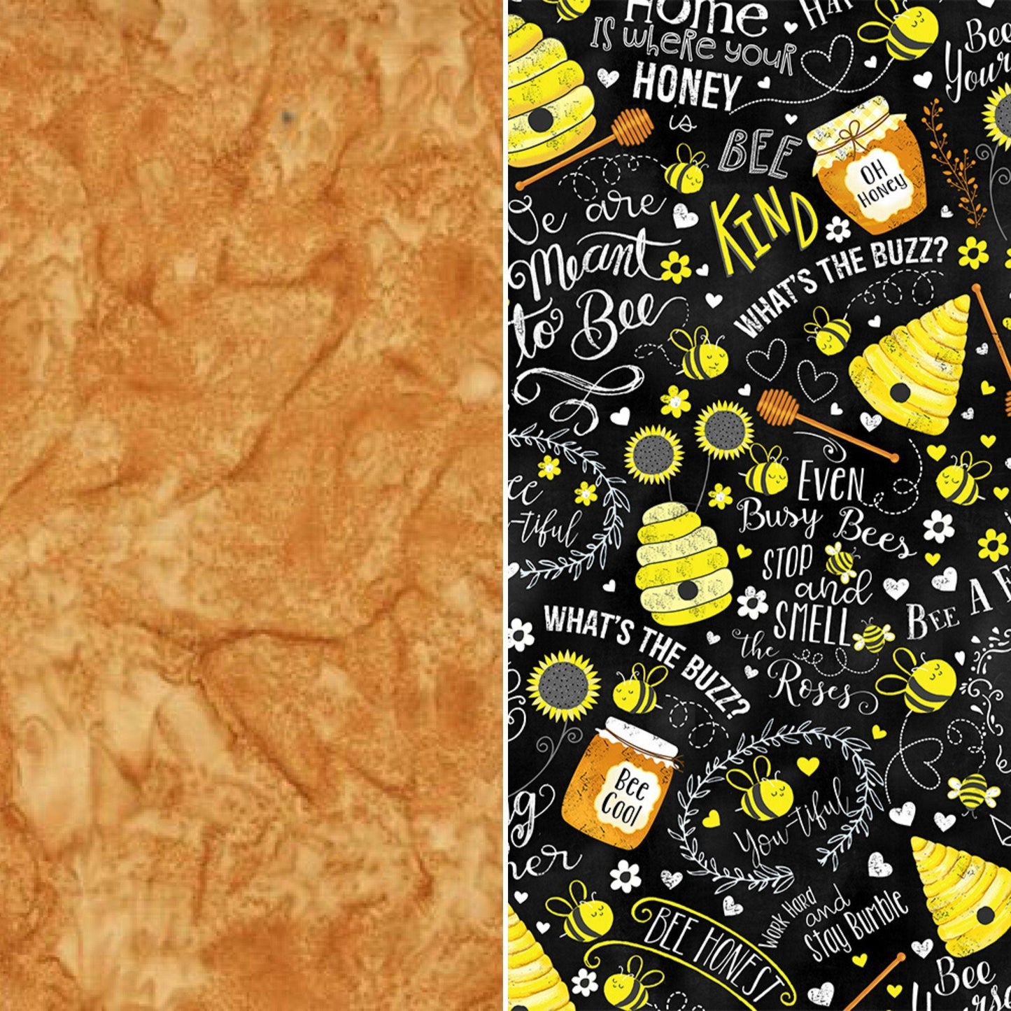 Timeless Treasures Fabric Bundle What's The Buzz Fabric bundle by Timeless Treasures with Sunflower Panel from You Are My Sunshine