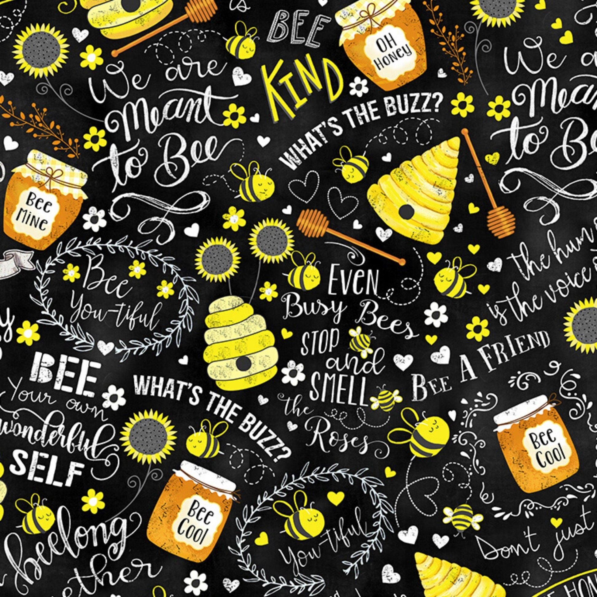 Timeless Treasures Fabric Bundle What's The Buzz Fabric bundle by Timeless Treasures with Sunflower Panel from You Are My Sunshine