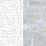 Timeless Treasures Fabric FLANNEL Bunnies by the Bay Moon or Sunshine by Timeless Treasures