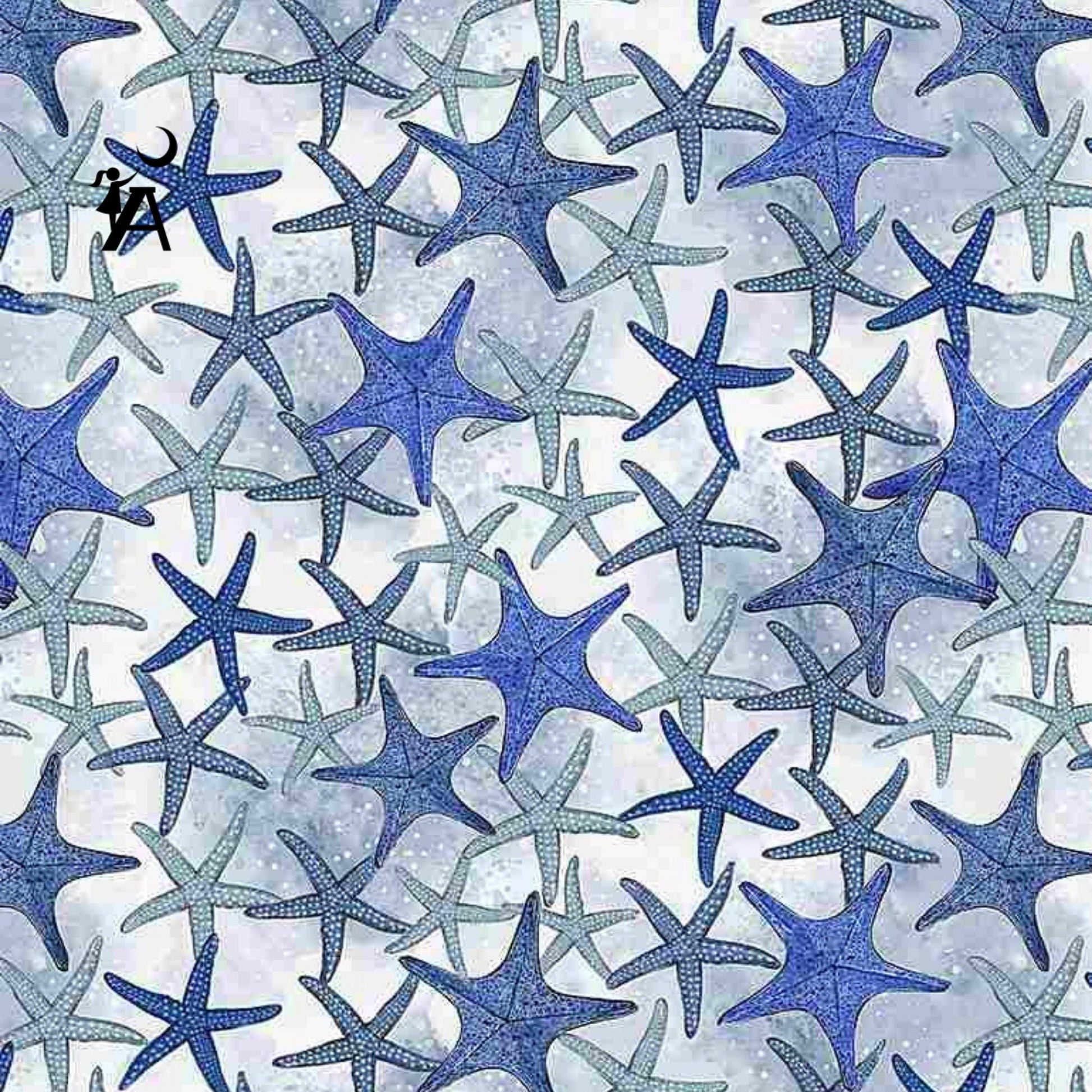  Spoonflower Fabric - Starfish & Shells Watercolour Sand Sea  Life Beach Caribbean Ocean Printed on Petal Signature Cotton Fabric by The  Yard - Sewing Quilting Apparel Crafts Decor