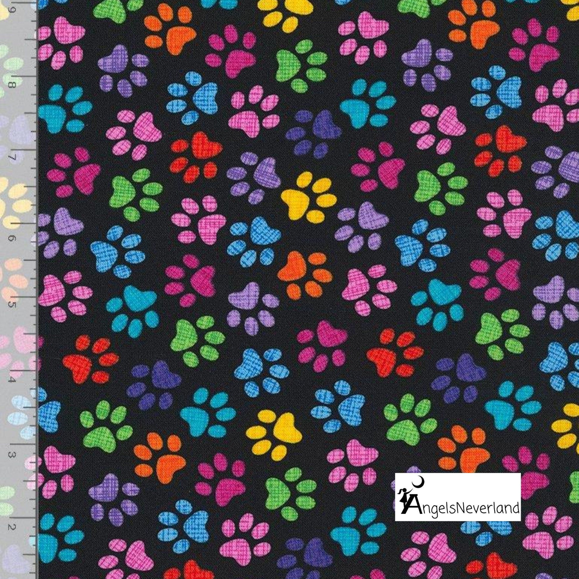 Timeless Treasures Fabric Timeless Treasures Paws by Gail Cadden Paw Prints Fabric