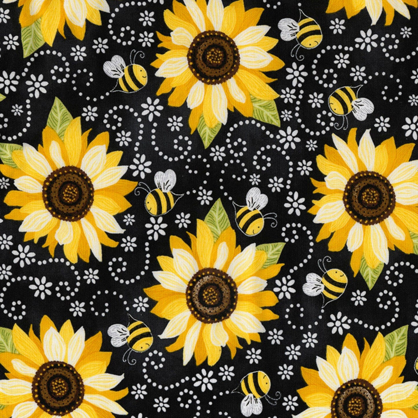 Timeless Treasures Fabric You are my Sunshine Cotton Fabric Fat Quarter Bundle Includes 8 FQs and Sunflower Chalkboard Panel