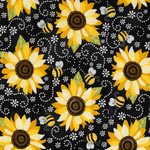 Timeless Treasures Fabric You are my Sunshine Fabric bundle with Sunflower Cotton Panel Fabric and 8 Print Bundle FQ, 1/2 yard or 1 yard