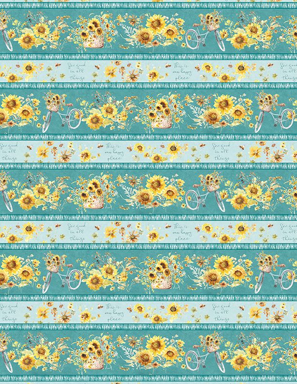 Wilmington Prints Fabric Bundle Wilmington Prints Sunflower Sweet 1 yard Bundled Fabric Collection by Lisa Audit Panel plus 13 coordinating prints in 1 yard cuts