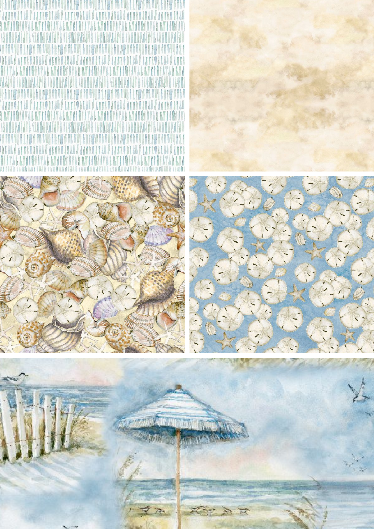 Wilmington Prints precut Copy of Coastal Sanctuary 10” squares by Susan Winget for Wilmington Prints, 10 Karat Crystals Precut Fabric